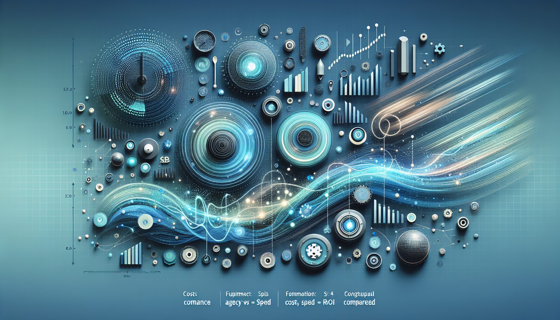 Side-by-side visual showing agency professionals and automated AI tools depicting different localization cost models and workflows.