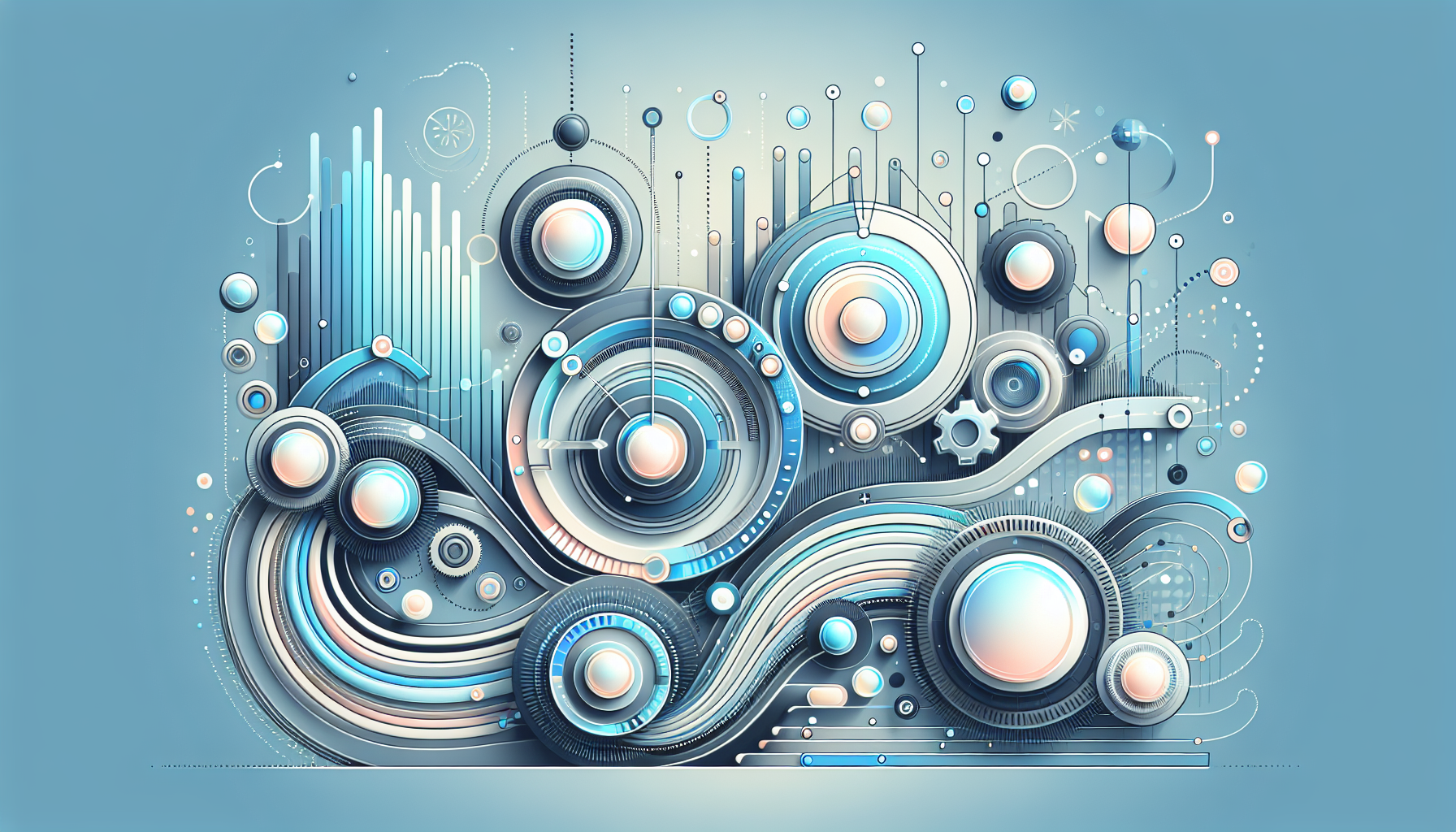 Illustration showing a Shopify dashboard automating translation and SEO setups for a multilingual e-commerce website.