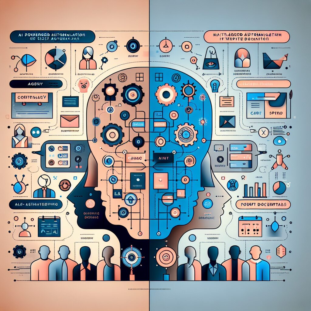 Agency vs automation visual showing teams and automated tools side-by-side to highlight differences in translation workflow and cost.