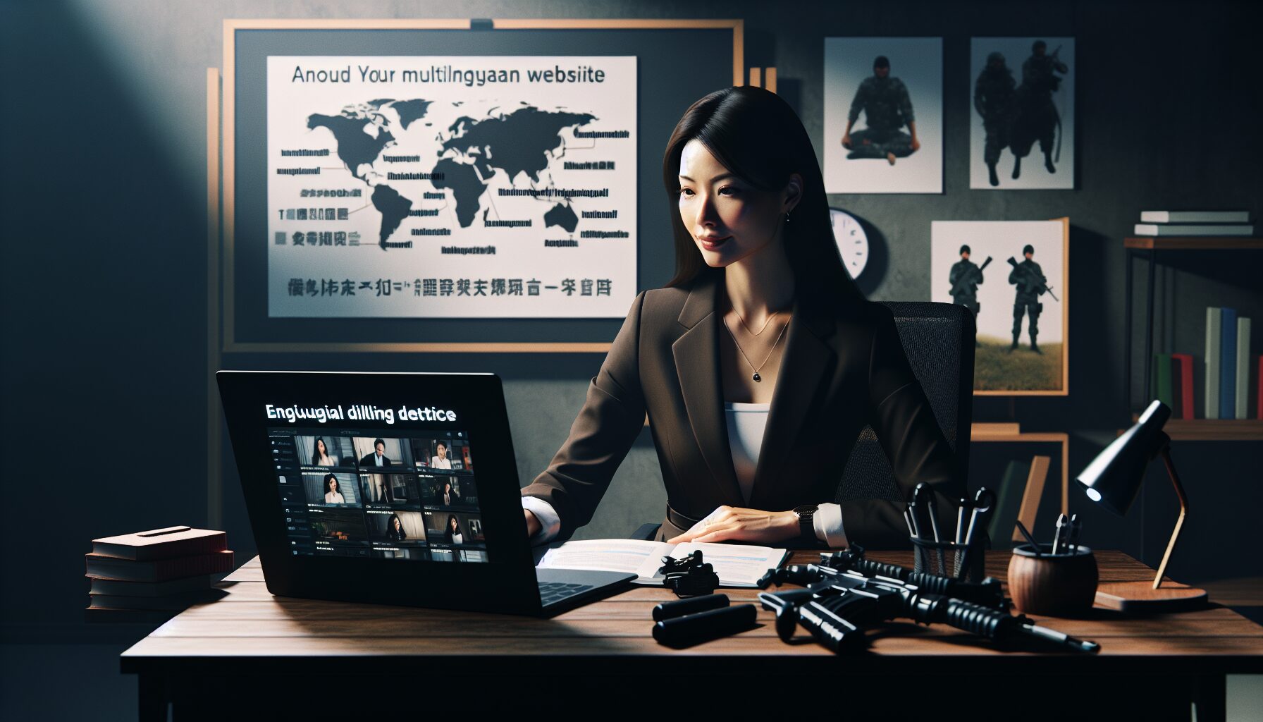Business owner reviewing a multilingual version of their site created using an affordable website translation tool.